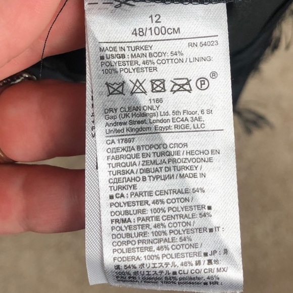 Banana Republic Fringe Dot Shift Dress Black 12 - Picture 5 of 6